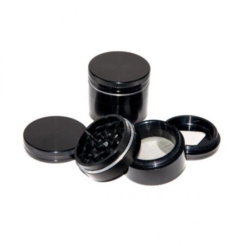 Grinder metal  schwarz 50mm 4 part