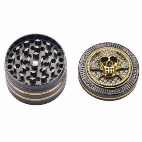 Champ Grinder Metall Bling Bling Skull Ø 50 mm 4 teilig