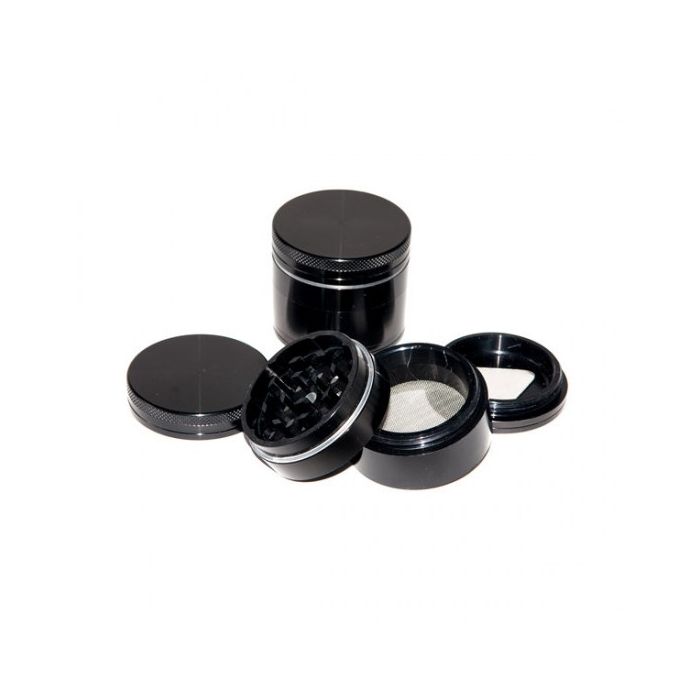 Grinder metal  schwarz 50mm 4 part