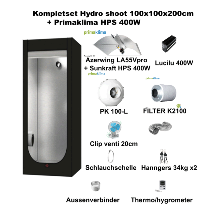 Komplettset 100 HPS 400W