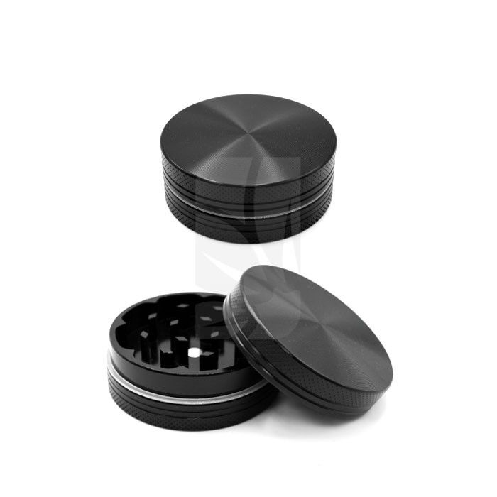 BLACK ALUMINIUM GRINDER 50MM CNC 2part